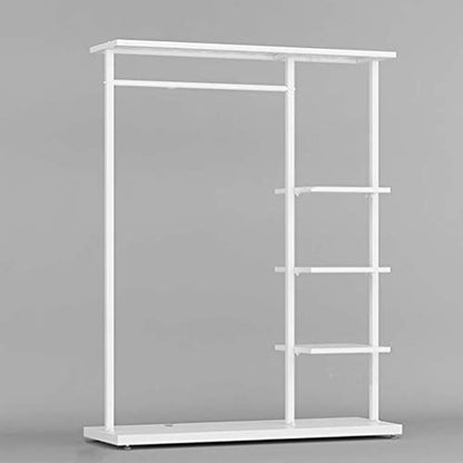 Heavy Duty Garment Rack with Shelves - Clothing Storage Unit for Commercial and Household Use, Standing Shelving for Organized Clothes - size: 120*40*155cm