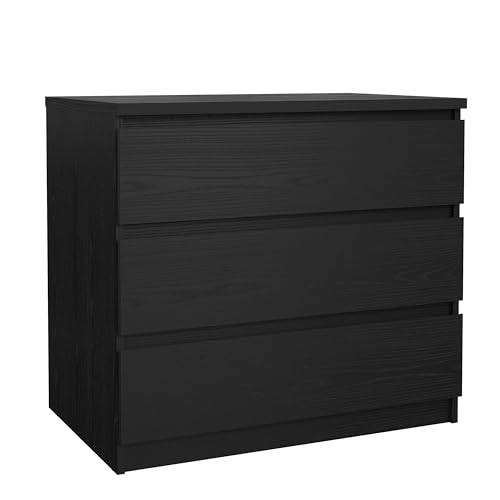 Tvilum Scottsdale 3 Drawer Chest in Black Woodgrain - color: Black Woodgrain