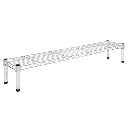 Shelving Inc. 8" d x 42" w Chrome Wire Shelving with 1 Tier Shelf, Weight Capacity 800lbs Per Shelf - size: 8" d x 42" w x 6" h