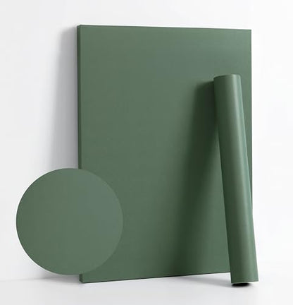118''x23.6'' Green Peel and Stick Wallpaper Contact Paper Modern Self Adhesive Wall Paper Removable Renter Friendly Textured Solid Color Shelf Cabinet Vinyl Roll (118''x23.6'',Dark Green) - color: Dark Green, size: 118" x 23.6"