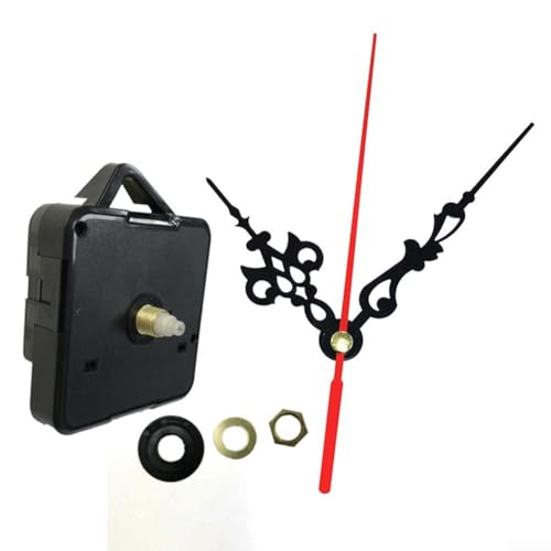 Quartz Clock Movement Kit for Silent Wall Clock Repair and DIY Assembly – Plastic Mechanism with 12.2" Second Hand, 9.2" Minute Hand, 6.5" Hour Hand, 13mm Shaft