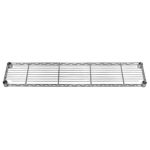 Shelving Inc. 8" d x 42" w Chrome Wire Shelving with 3 Tier Shelves | Weight Capacity 800lbs Per Shelf, Durable Kitchen and Garage Storage Shelves, Adjustable Shelf Organizer Storage Rack - size: 8" d x 42" w x 34" h
