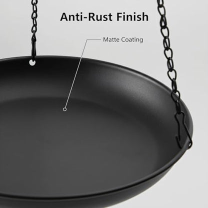 Hanging Planter for Indoor Outdoor, Plant Hanger, Hanging Plant Tray | Hanging Plant Holder, Plant Pot Shelf Basket for Window, Wall, Ceiling, Garden, with Chains and Hooks, 2Pcs, Round - style: Round