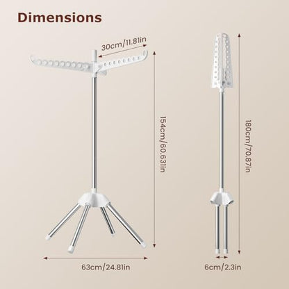 Foldable Clothes Drying Rack, Rotatable Free Standing drying rack , 1 Layer | 360°rotatable foldable clothes drying rack, space-saving 1tier drying rack clothing for indoor balcony use to air-dry clothes - size: 1 tier