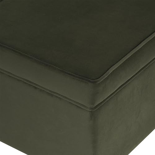 Spatial Order 24" Dinah Collection Storage Ottoman - Loden Green Velvet - color: Loden Green Velvet
