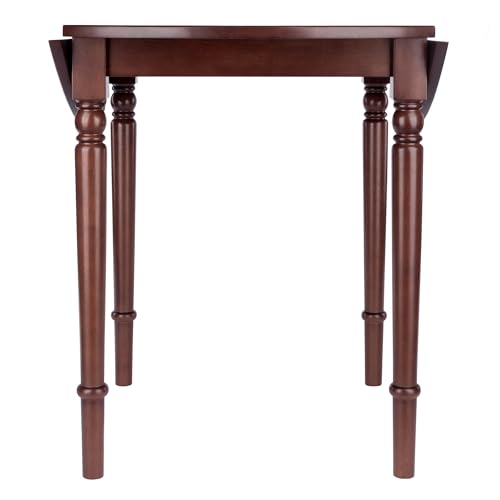 Winsome Sorella 3-pc Set Round Drop Leaf Table, Walnut - color: Walnut, size: Table + 2 Chairs