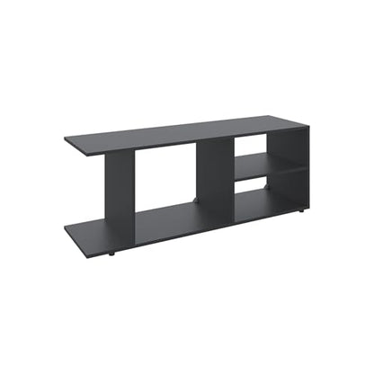 Compact TV Stand for 65-Inch TV: 47.4-Inch Slim Width for Small Spaces - 5 Open Shelves Media Console with 22lb Top Support for Apartments & Living Rooms