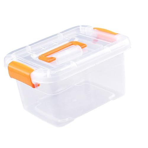 ZJchao Clear Stackable Storage Bins with Locking Lids Transparent Plastic Organizers Handles for Toys Clothes Crafts Home Dorm Organization