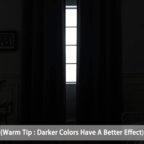 Yakamok Blackout Curtains 38x54 inch Dark Green Thermal Drapes-Bedroom | 2 panels,room darkening,thermal insulated,noise reducing,privacy protection,grommet window treatment,living room study dining - color: Dark Green, size: 38"W x 54"L (Pack of 2)
