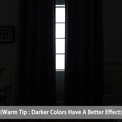 Yakamok Blackout Curtains 38x54 inch Dark Green Thermal Drapes-Bedroom | 2 panels,room darkening,thermal insulated,noise reducing,privacy protection,grommet window treatment,living room study dining - color: Dark Green, size: 38"W x 54"L (Pack of 2)