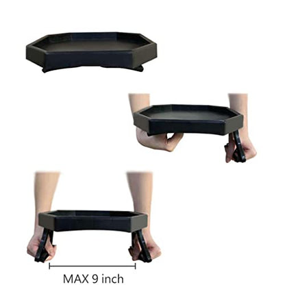 Sofa Arm Clip Table, Armrest Tray Table, Drinks/Remote Control/Snacks Holder (Plastic, Black) … - color: Black