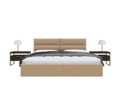 Vänt Wall Mounted Headboard Panels, King/Twin, Faux Merino Wool Camel - color: Faux Merino Wool Camel, size: 39"