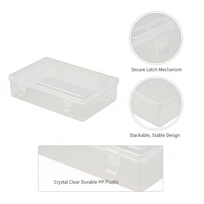 Stackable Clear Plastic Storage Bins with Lids, Transparent PP Organizer Boxes for Drawers, Shelves, and Desktops - size: 9.33 x 5.63 x 2.09 in