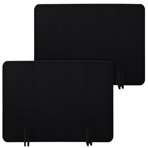 Desk Privacy Panel Set, Desk Partition Cubicle Wall Freestanding Noise-Reduction Panels Room Divider, Soundproof Partition with Support Feet for Office or Home Use (Black, 40 * 60 cm) - color: Black