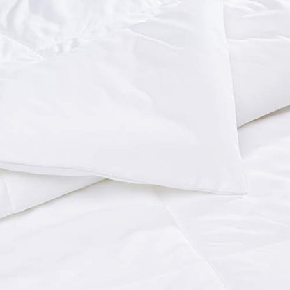 Amazon Basics Reversible Lightweight Microfiber All Season Comforter Blanket, Twin/Twin XL, White - color: White, size: Twin/Twin XL