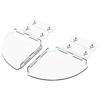 Bakzon Acrylic Corner Shelf 2 Pack, Adhesive Shower Caddy, 0.12" Thick Shatter-Resistant Clear Bathroom Corner Shelves for Tile Wall, No Drill Renter Friendly, 10×10 Inch, 20 lbs Capacity - style: Corner Shelf-Clear