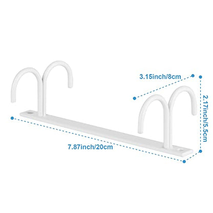 FOMANSH Mug Rack Under Cabinet - Coffee Cup Holder, 12 Mugs Hooks Under Shelf, Display Hanging Cups Drying Hook for Bar Kitchen Utensils White - color: White, size: 3 Pack