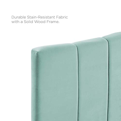 Camilla Channel Tufted Performance Velvet King/California King Headboard - Sophisticated Retro Glamour, Stain-Resistant Velvet, Adjustable Mounting Positions.