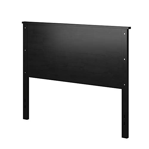 Glenwillow Home Farmhouse Style Wood Panel Headboard in Black - Full Size - color: Ebony/Black, size: Full