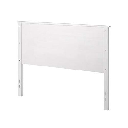 Farmhouse Style Wood Panel Headboard in Gloss White - Queen Size - color: Gloss White, size: Queen