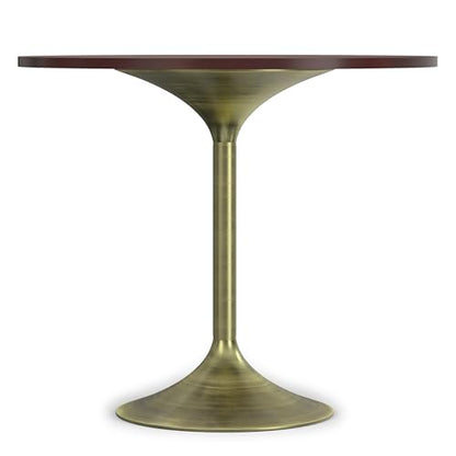 SIMPLIHOME Whitley 72" Wide Solid Mango Wood Dining Table in Burnt Wax - color: Walnut