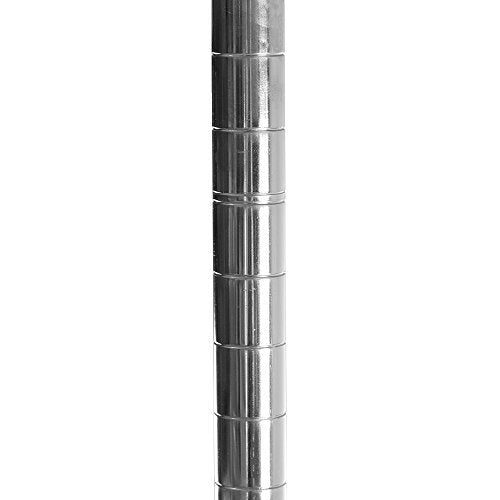 Shelving Inc. 8" d x 42" w Chrome Wire Shelving with 3 Tier Shelves | Weight Capacity 800lbs Per Shelf, Durable Kitchen and Garage Storage Shelves, Adjustable Shelf Organizer Storage Rack - size: 8" d x 42" w x 34" h