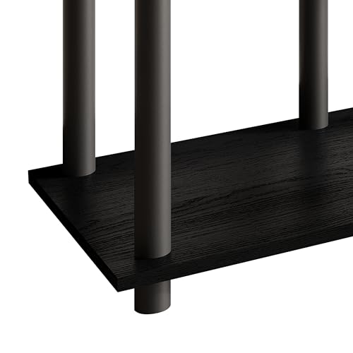 Simple 3-Tier TV Stand with Open Storage Shelves, for TVs up to 50", Black - color: Black