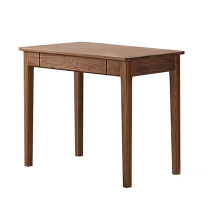 Walnut Desk, Solid Wood Home Office Desk, Mid-Century Modern Computer Desk with Drawers, Writing Desk for Study, Bedroom, Work 39.37" W - size: 39.37"W