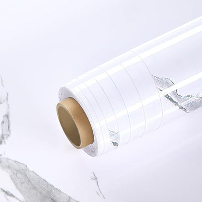 Glossy Marble Contact Paper Peel and Stick Wallpaper 17.7"x197" White | Removable Waterproof Vinyl Wall Paper for Countertops Kitchen Cabinets Backsplash Furniture - color: White, size: 17.7"W x 197"L