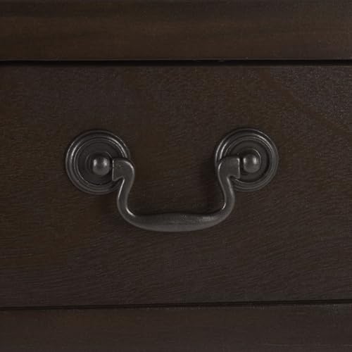 SAFAVIEH Furniture - Athena 2-Drawer Console Table - Dark Chocolate - Solid Wood - Farmhouse Classic Design - Ideal for Entryway, Living Room, Hallway, 35.5" W x 13" D x 29.5" H (CNS5702D) - color: Dark Chocolate