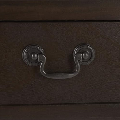 SAFAVIEH Furniture - Athena 2-Drawer Console Table - Dark Chocolate - Solid Wood - Farmhouse Classic Design - Ideal for Entryway, Living Room, Hallway, 35.5" W x 13" D x 29.5" H (CNS5702D) - color: Dark Chocolate