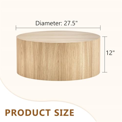 Round Coffee Table for Living Room Table, Modern Wood Coffee Table, Center Table, No Assembly Required - Ready to Use - color: 24'' Natural Wood, size: 24'' Round Coffee Table