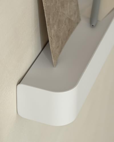 Kazai. Key Holder for Wall 'Tone' | Minimalist Key Hooks Design from Berlin | Modern Key Hanger with Metal Shelf | Key Hook Wall Mounted as Hallway Furniture | White - color: White