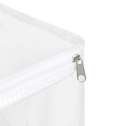 Amazon Basics Clear Zippered Storage Bags for Closet Organization, Stackable Clothing and Linen Storage Containers, 3-Pack - size: 3-Pack