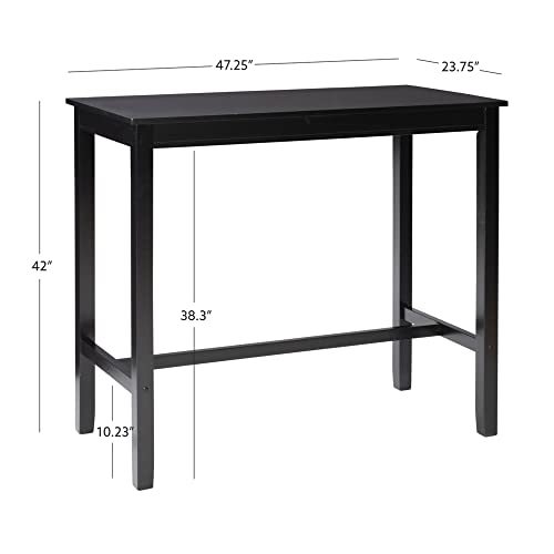 Linon 42 inch Bar Height Pub Claridge Table, Black - color: Black, size: Bar Height