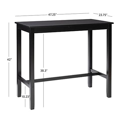 Linon 42 inch Bar Height Pub Claridge Table, Black - color: Black, size: Bar Height