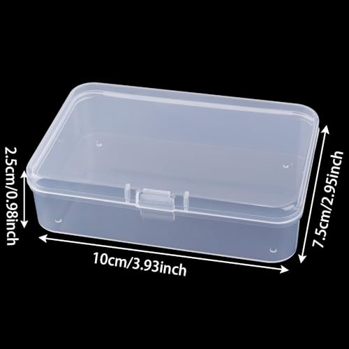 1pcs Transparent Plastic Storage Box Rectangular Dustproof Boxes Desktop Drawer Organizer Container for Home (L,10 * 7.5 * 2.5cm) - color: L,10*7.5*2.5cm