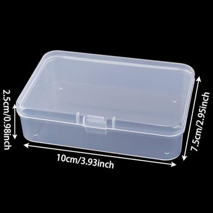 1pcs Transparent Plastic Storage Box Rectangular Dustproof Boxes Desktop Drawer Organizer Container for Home (L,10 * 7.5 * 2.5cm) - color: L,10*7.5*2.5cm