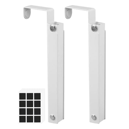2 Pack Over The Door Hanger Folding Clothes Drying Rack with 12 Anti-Slip Pads, Metal Over The Door Drying Rack Space Saving Over-Door Clothing Hanger for Dorm Bedroom Laundry Room