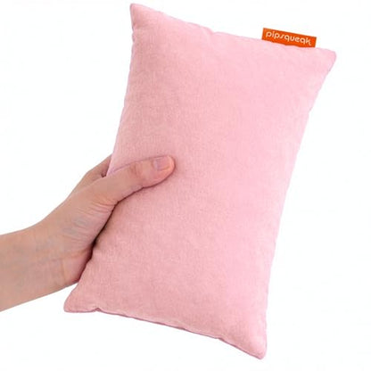 Pipsqueak Microfiber Pillow - Small, Mini, Tiny - 11 x 7 in - Perfect for Travel, Cars, Airplanes, Camping, Dogs, Toddlers, Kids, Lumbar, Knees and Neck - Ages 2 Yrs and Up - color: Pink, size: 1 Pack, style: Non-Personalized