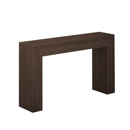 Plank+Beam Grand Console Table, 56 Inch, Walnut Wirebrush | Balanced, Statement Design, Low-VOC Finish, Easy Assembly, Solid Wood - color: Walnut Wirebrush, size: 56 Inch without Shelf