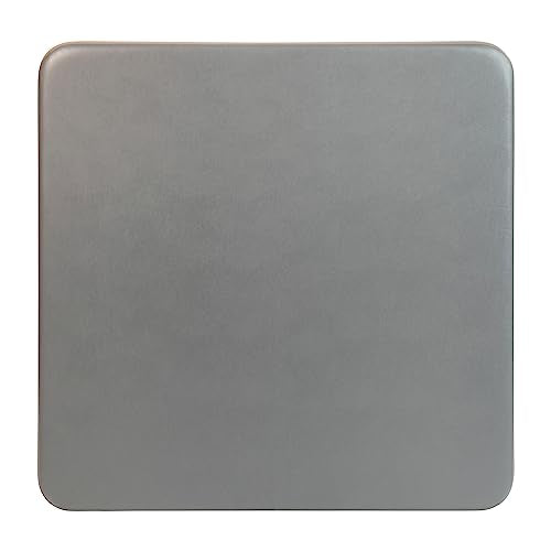 EMMA + OLIVER Gray 33.5" Square Folding Table | Lightweight, Easy Storage, Event Table - color: Grey