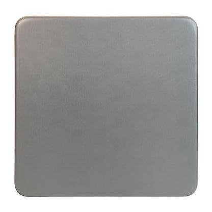 EMMA + OLIVER Gray 33.5" Square Folding Table | Lightweight, Easy Storage, Event Table - color: Grey
