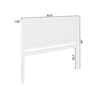 AFI, Canyon Queen Solid Wood Rustic Farmhouse Headboard, White - color: White, size: Queen (U.S. Standard)