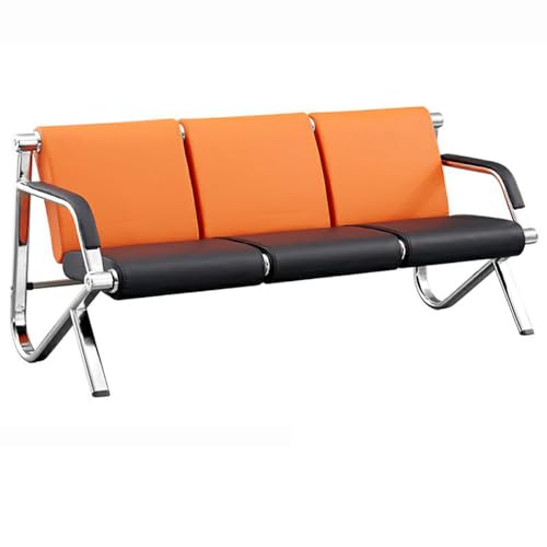 LITFAD Modern Simple Style Reception Sofa Waterproof Single Sofa with Soft Seat, Arms & Alloy Legs, Leisure Sofas for Living Room Hotel Office, 3-Seater Sofa, 1 Piece - color: 1 Piece - 3-seater Sofa