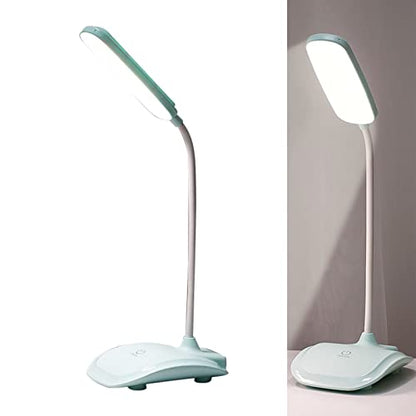 BestAlice LED Desk Lamp, Dimmable Desk Light Reading Lamp with USB Charging Port, Foldable LED Table Lamp Touch Control 3 Level Color Eye Caring Study Office Lamp for Bedroom(Cyan)