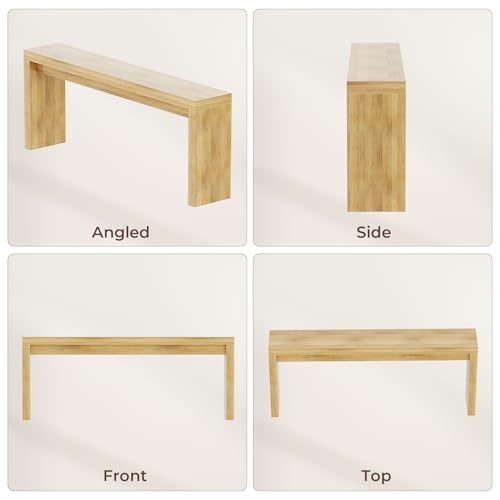 Extra Long Console Table for Entryway, 70.9-Inch Farmhouse Wood Behind Couch Table, Modern Entryway Rectangular Console Table for Entrance, Living Room, Hallway, Foyer (Natural) - color: Natural
