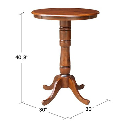 International Concepts 30-Inch Round Pedestal Dining Table, Espresso - color: Espresso