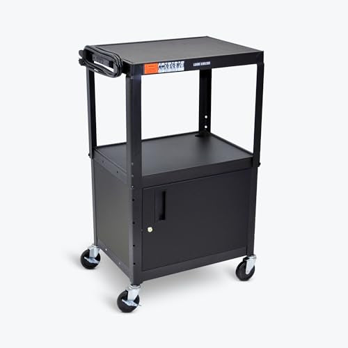 FSE 373-AVJ42C Adjustable-Height Steel AV Cart - Cabinet