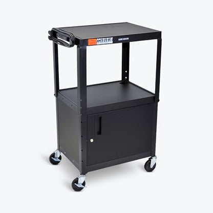 FSE 373-AVJ42C Adjustable-Height Steel AV Cart - Cabinet
